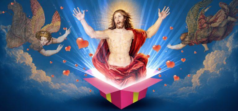 God is released from the box representing our smallness thinking